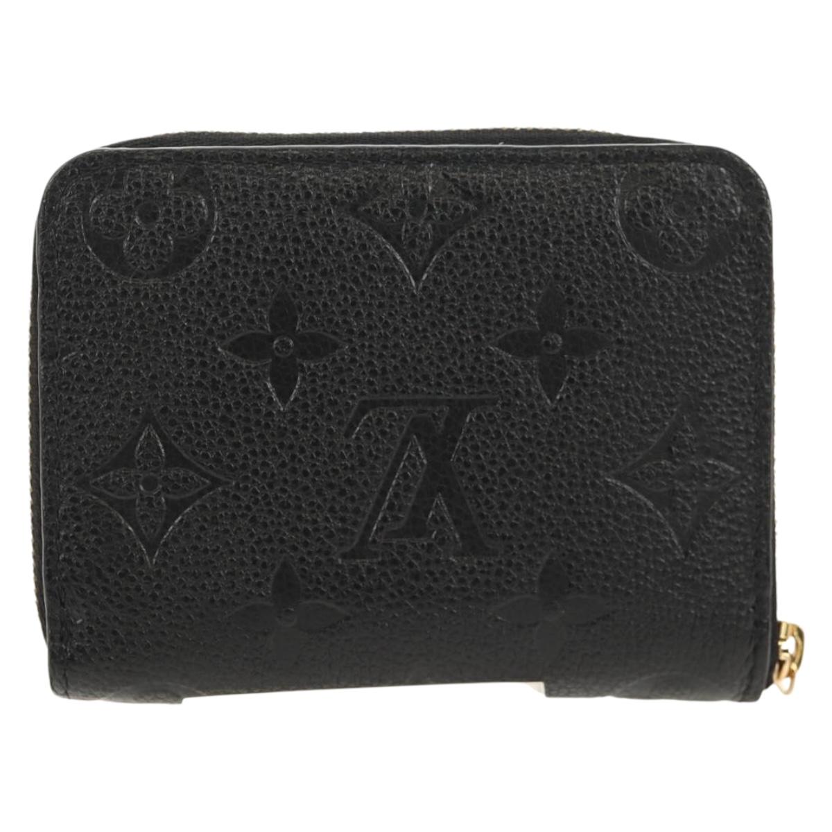LOUIS VUITTON Empreinte Zippy Coin Purse Coin Purse Black M60574 Auth 153626SAM