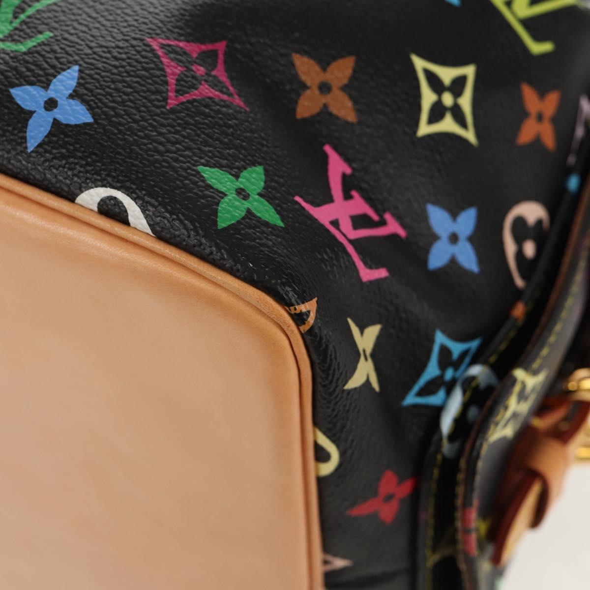 LOUIS VUITTON Monogram Multicolor Petit Noe Bag Black M42230 Auth 153632SM