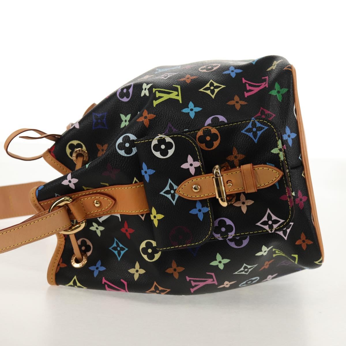 LOUIS VUITTON Monogram Multicolor Petit Noe Bag Black M42230 Auth 153632SM