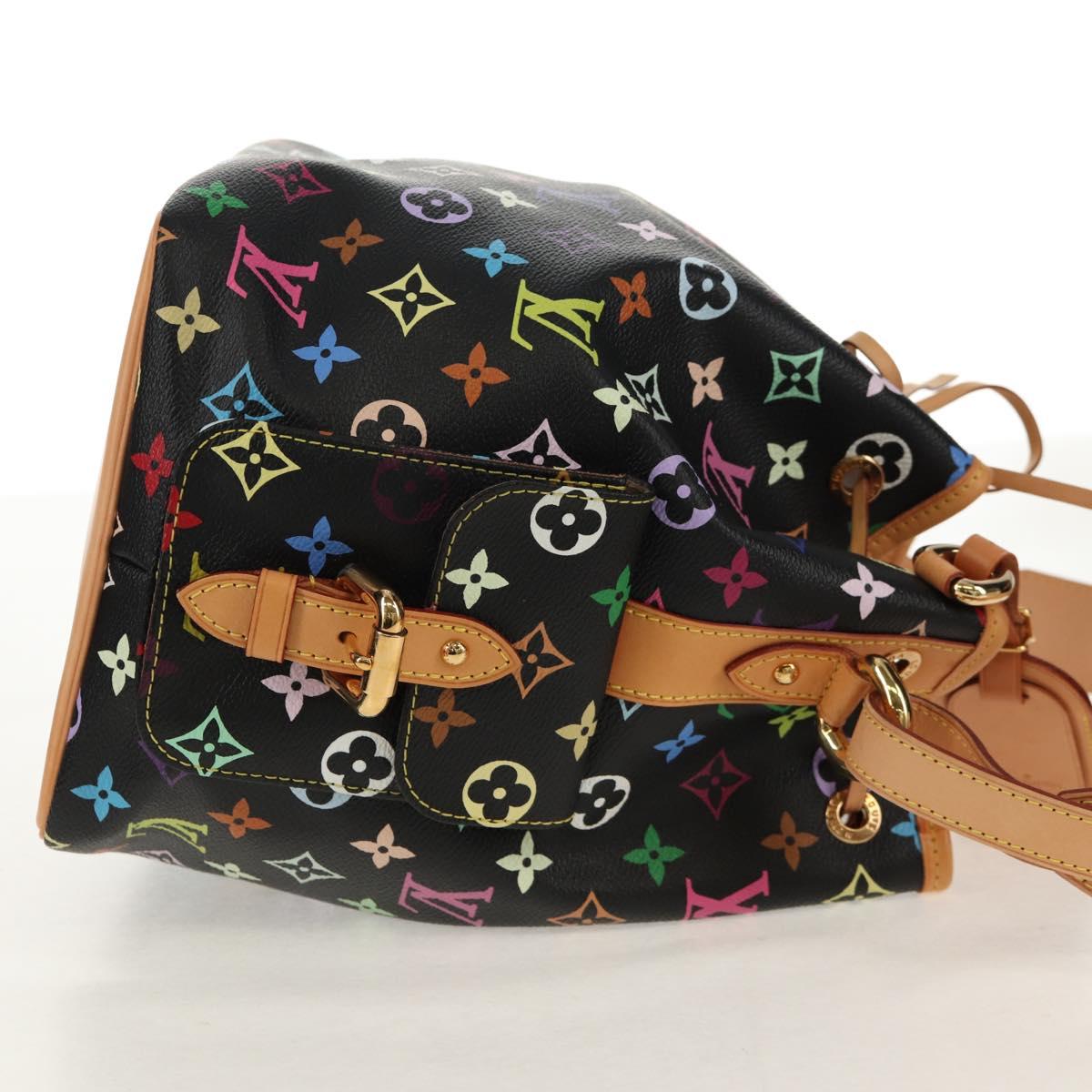 LOUIS VUITTON Monogram Multicolor Petit Noe Bag Black M42230 Auth 153632SM