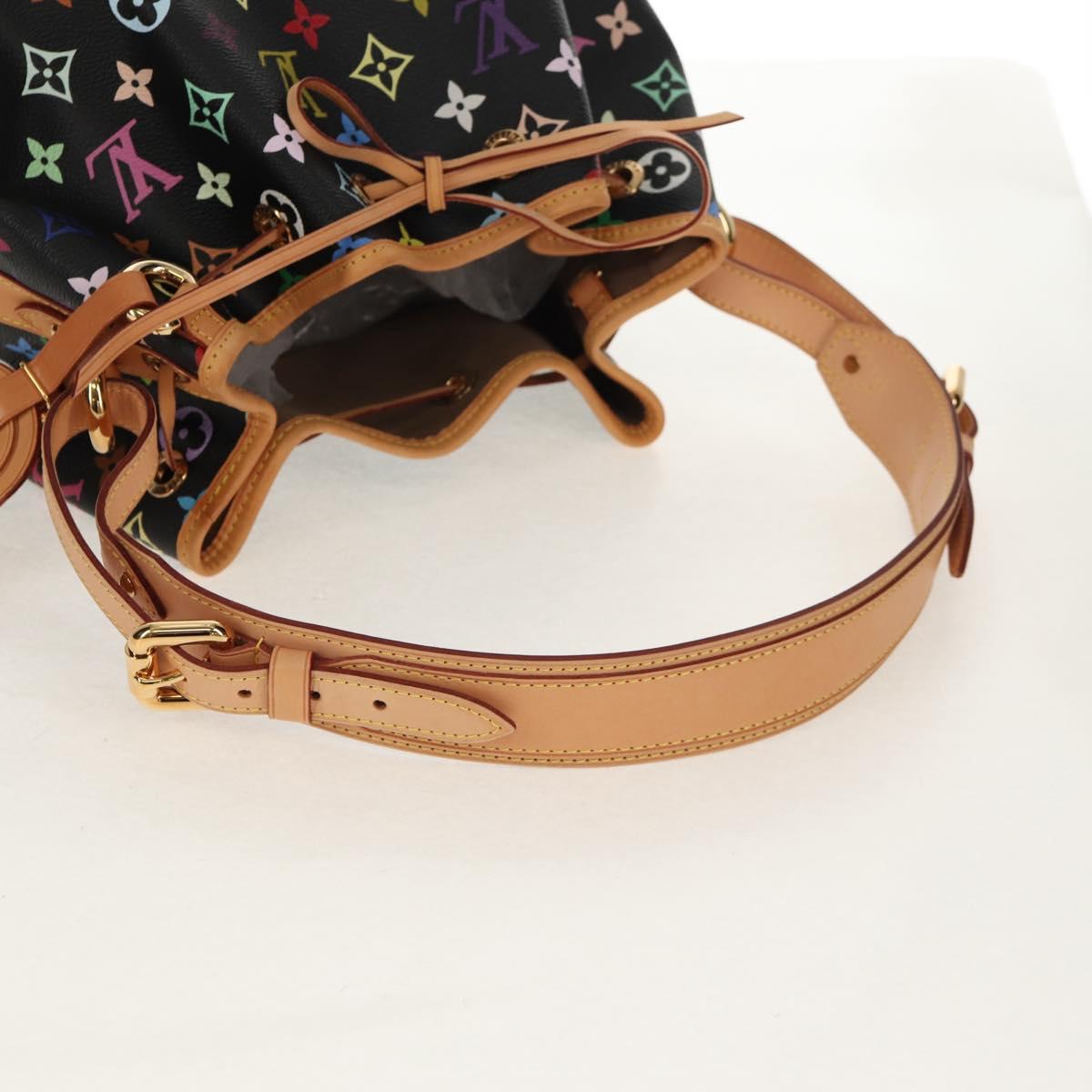 LOUIS VUITTON Monogram Multicolor Petit Noe Bag Black M42230 Auth 153632SM