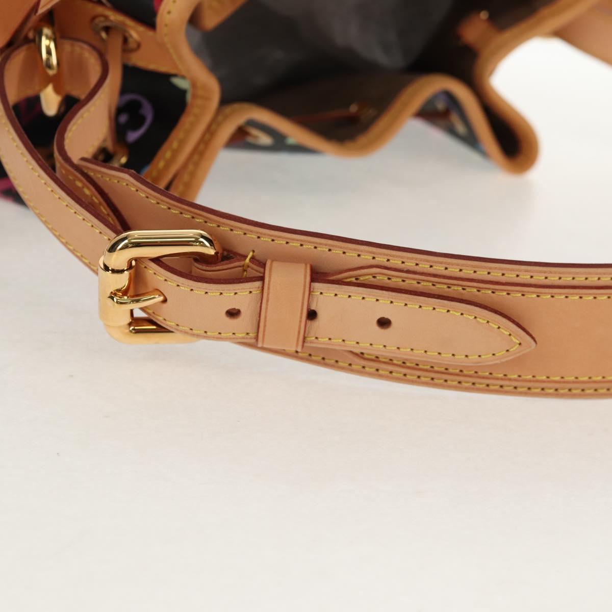 LOUIS VUITTON Monogram Multicolor Petit Noe Bag Black M42230 Auth 153632SM