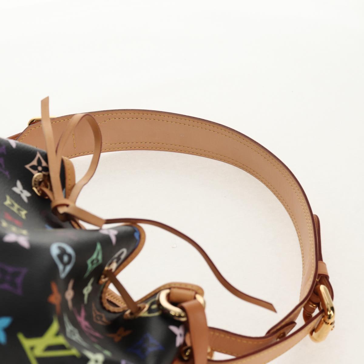 LOUIS VUITTON Monogram Multicolor Petit Noe Bag Black M42230 Auth 153632SM