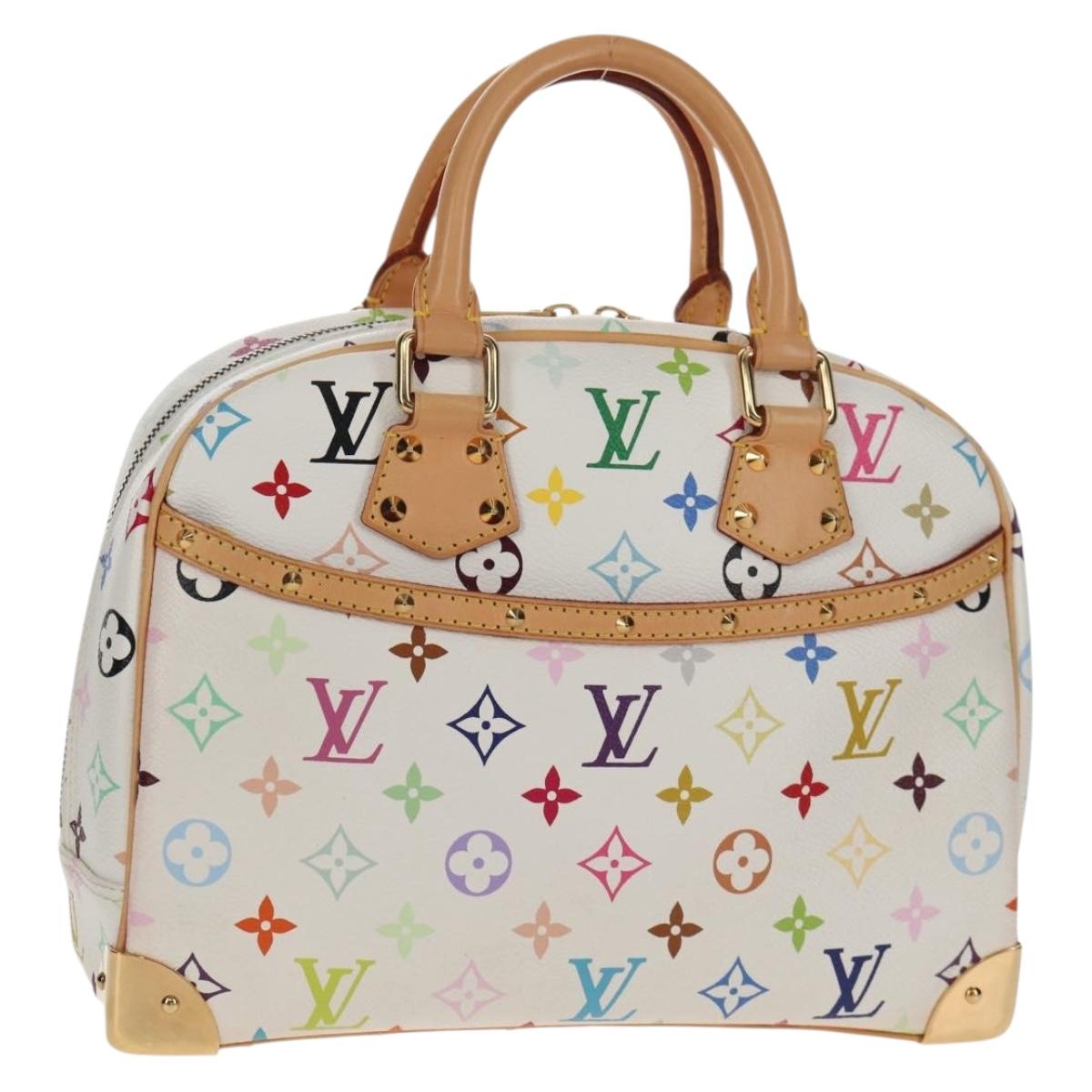 LOUIS VUITTON Monogram Multicolor Trouville Hand Bag White M92663 Auth 153633SM