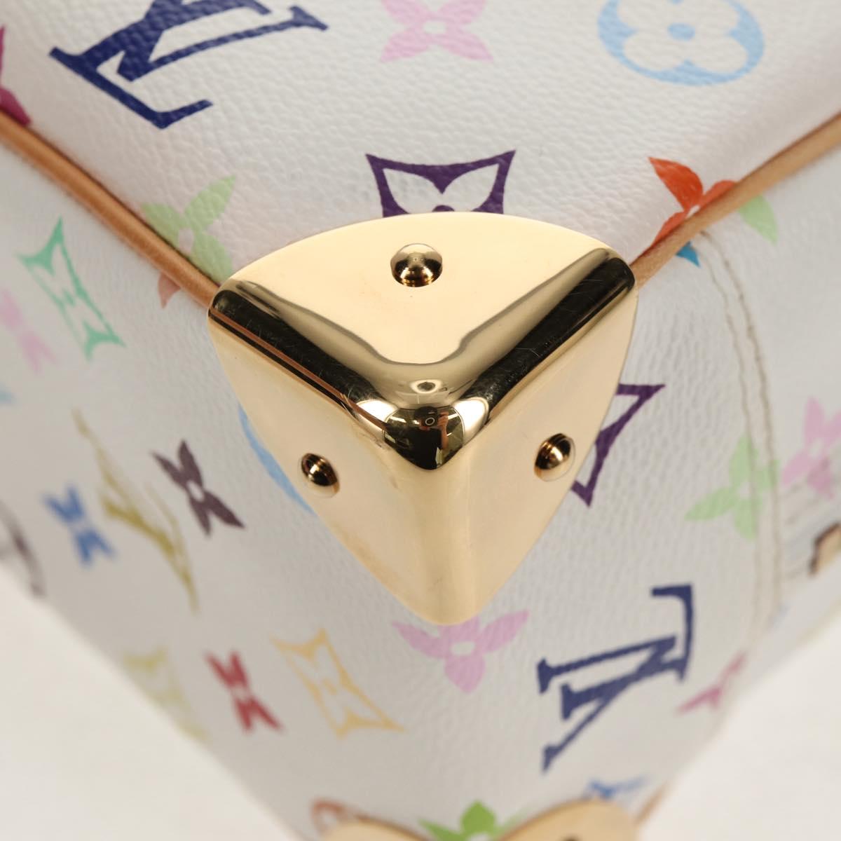 LOUIS VUITTON Monogram Multicolor Trouville Hand Bag White M92663 Auth 153633SM