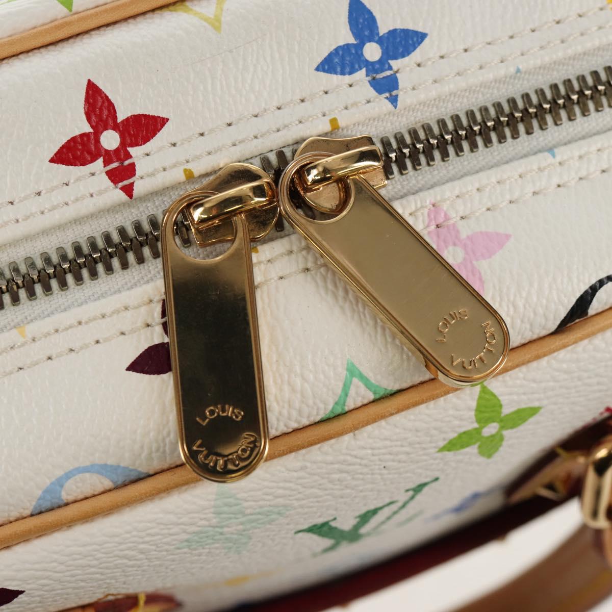 LOUIS VUITTON Monogram Multicolor Trouville Hand Bag White M92663 Auth 153633SM