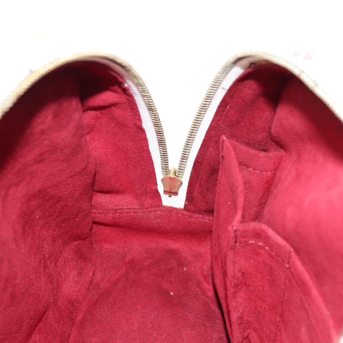 LOUIS VUITTON Monogram Multicolor Trouville Hand Bag White M92663 Auth 153633SM