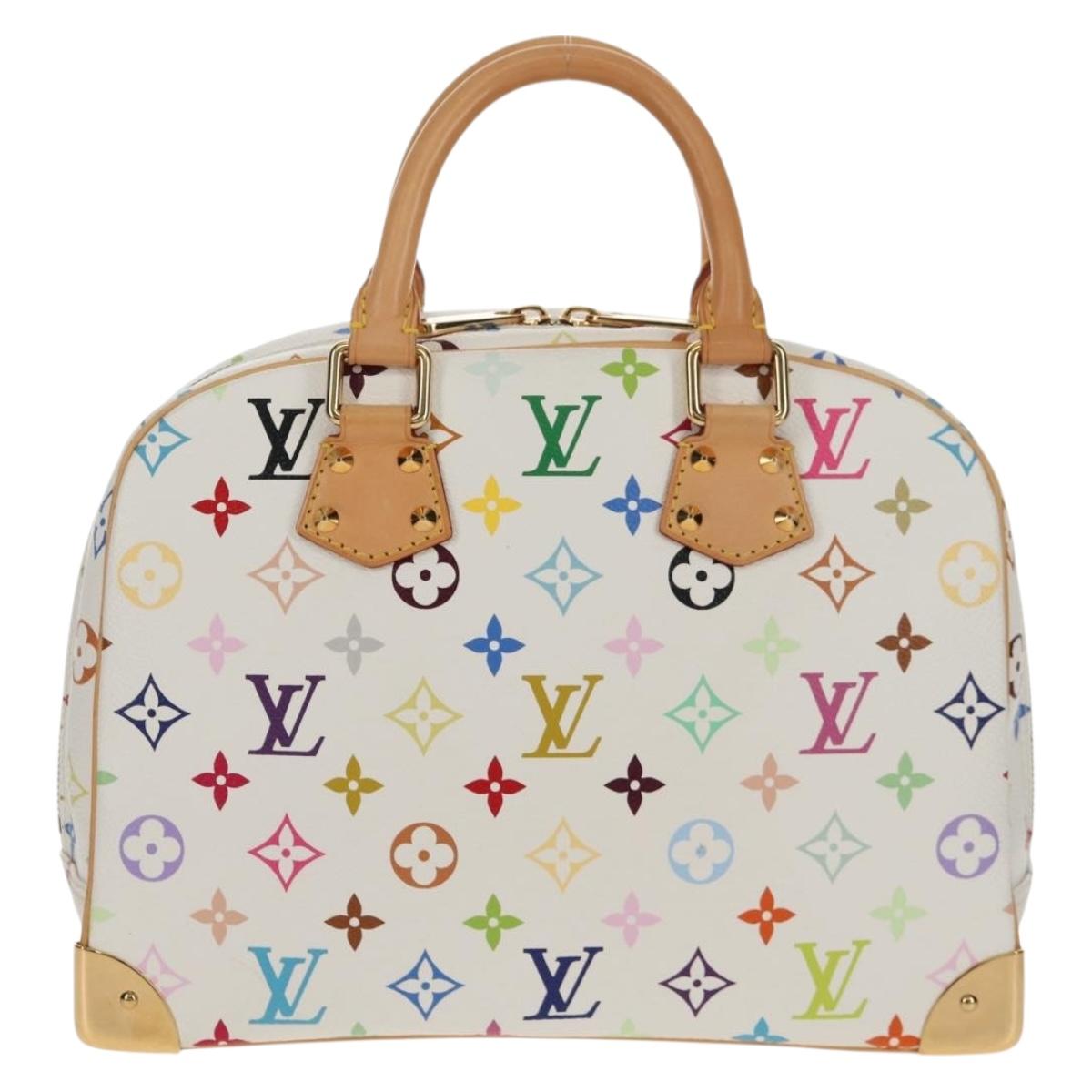 LOUIS VUITTON Monogram Multicolor Trouville Hand Bag White M92663 Auth 153633SM