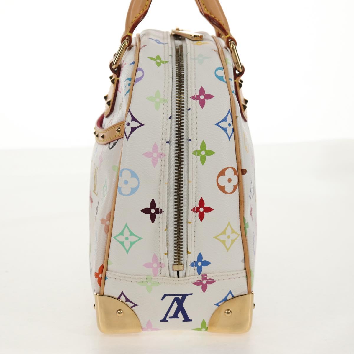LOUIS VUITTON Monogram Multicolor Trouville Hand Bag White M92663 Auth 153633SM