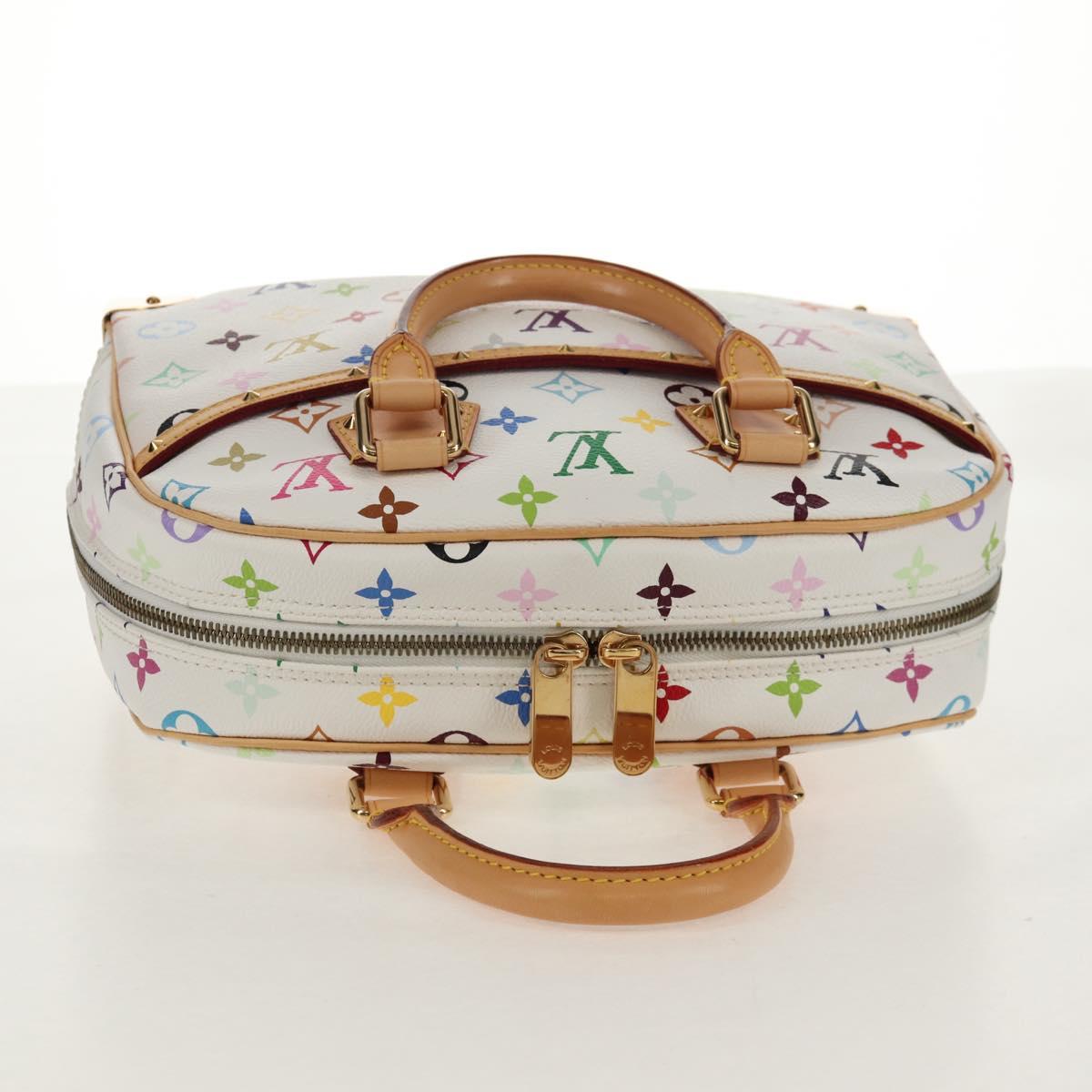 LOUIS VUITTON Monogram Multicolor Trouville Hand Bag White M92663 Auth 153633SM