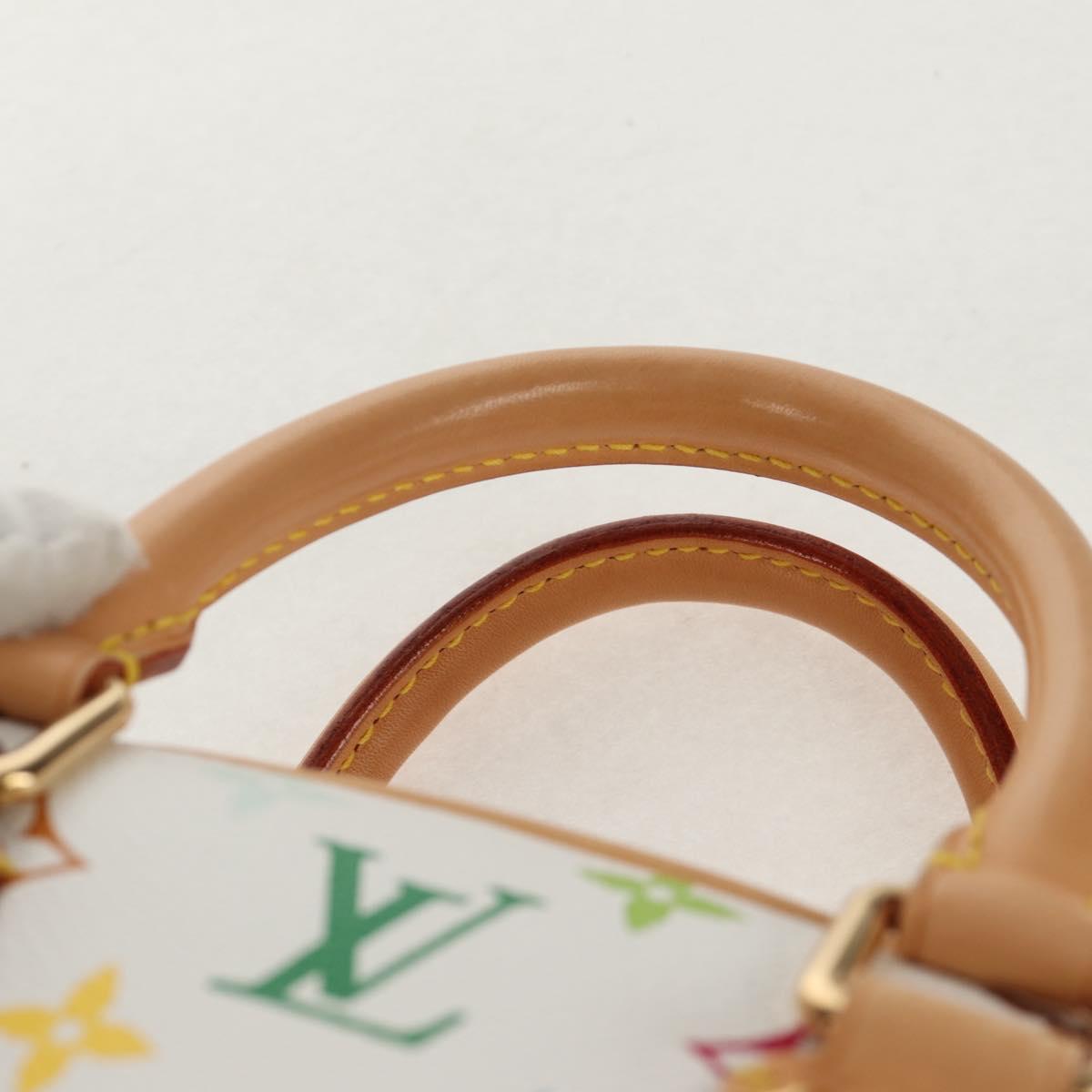 LOUIS VUITTON Monogram Multicolor Trouville Hand Bag White M92663 Auth 153633SM