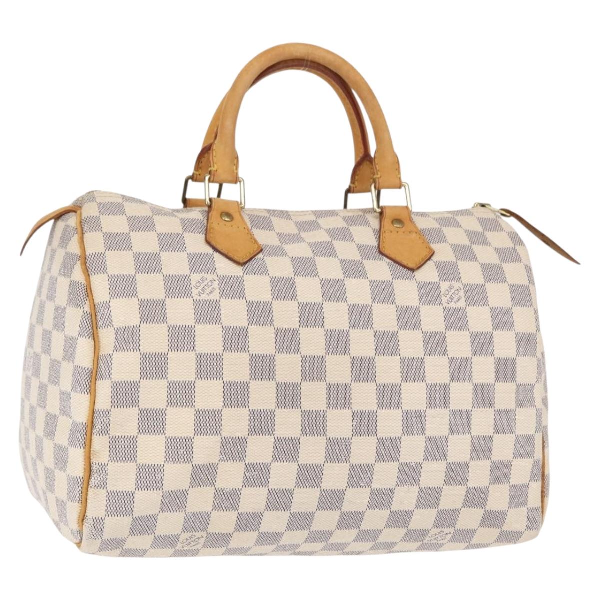 LOUIS VUITTON Damier Azur Speedy 30 Hand Bag N41533 LV Auth 153634