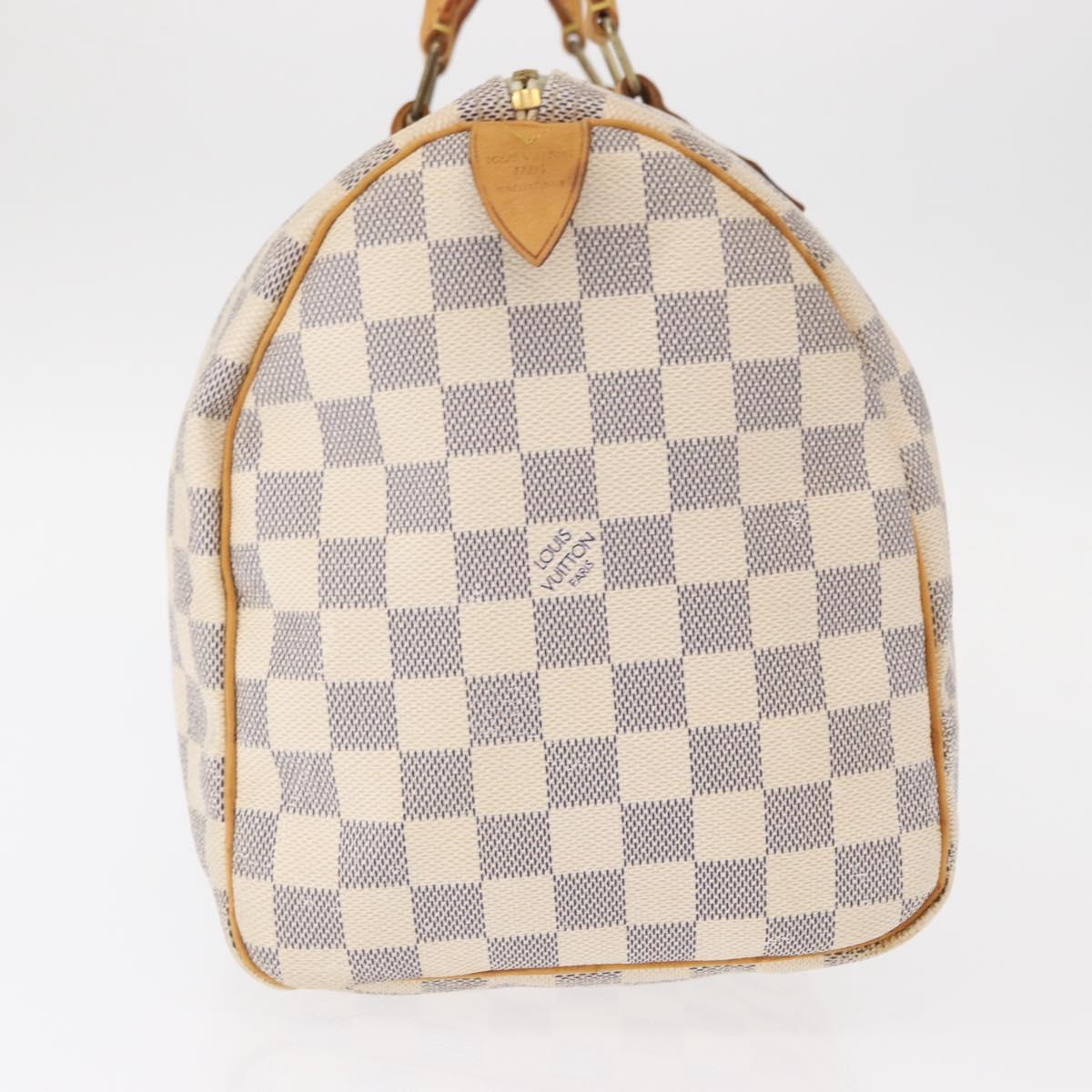 LOUIS VUITTON Damier Azur Speedy 30 Hand Bag N41533 LV Auth 153634
