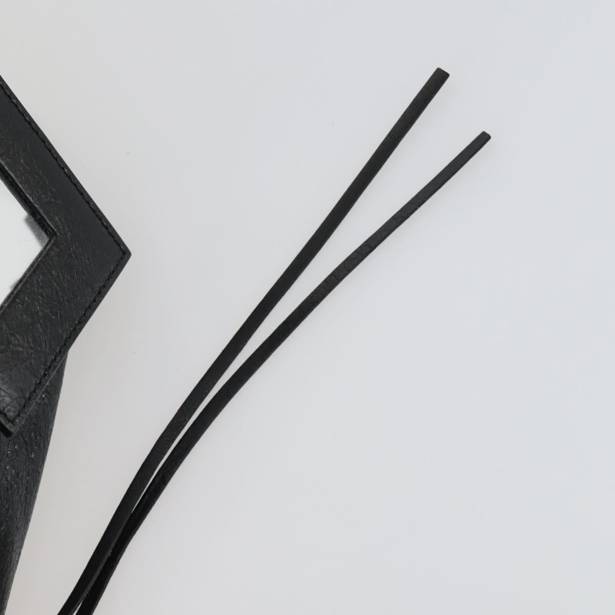 BALENCIAGA Paper Mini Hand Bag Leather Black 228750 Auth 153636