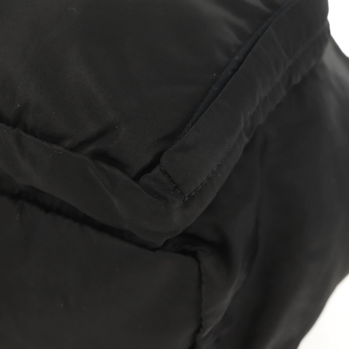 PRADA Backpack Nylon Black Silver Auth 153638V