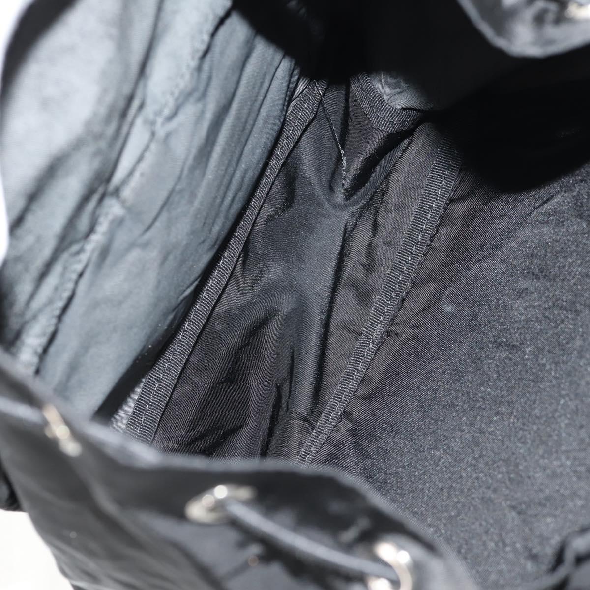 PRADA Backpack Nylon Black Silver Auth 153638V