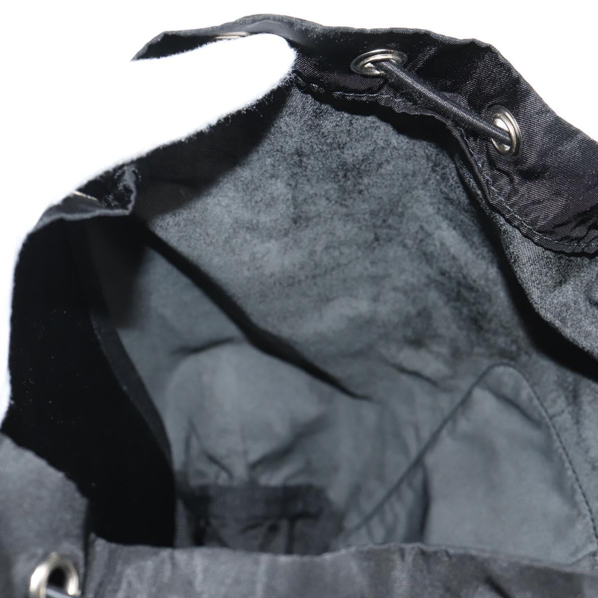 PRADA Backpack Nylon Black Silver Auth 153638V