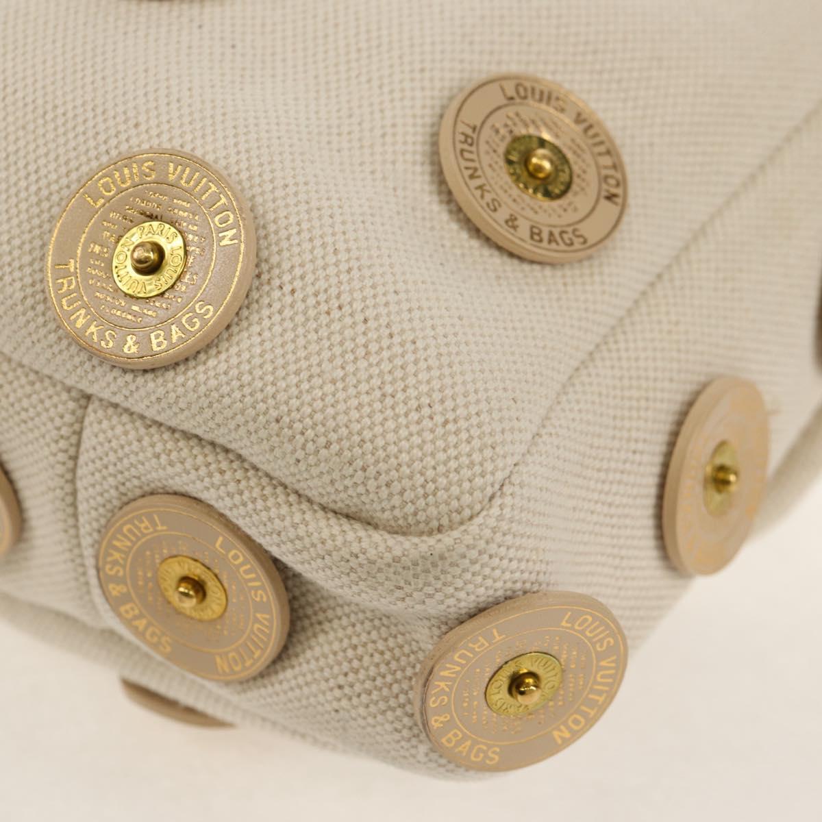 LOUIS VUITTON Tinkerbell Polka Dots Panama Bag Canvas White M95407 Auth 153639SM