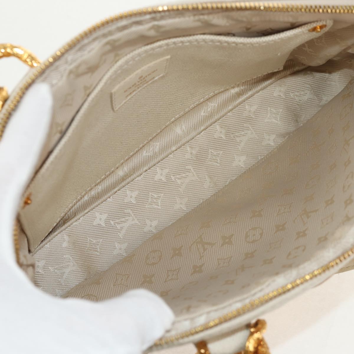 LOUIS VUITTON Tinkerbell Polka Dots Panama Bag Canvas White M95407 Auth 153639SM