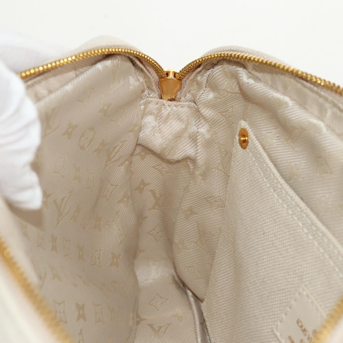 LOUIS VUITTON Tinkerbell Polka Dots Panama Bag Canvas White M95407 Auth 153639SM