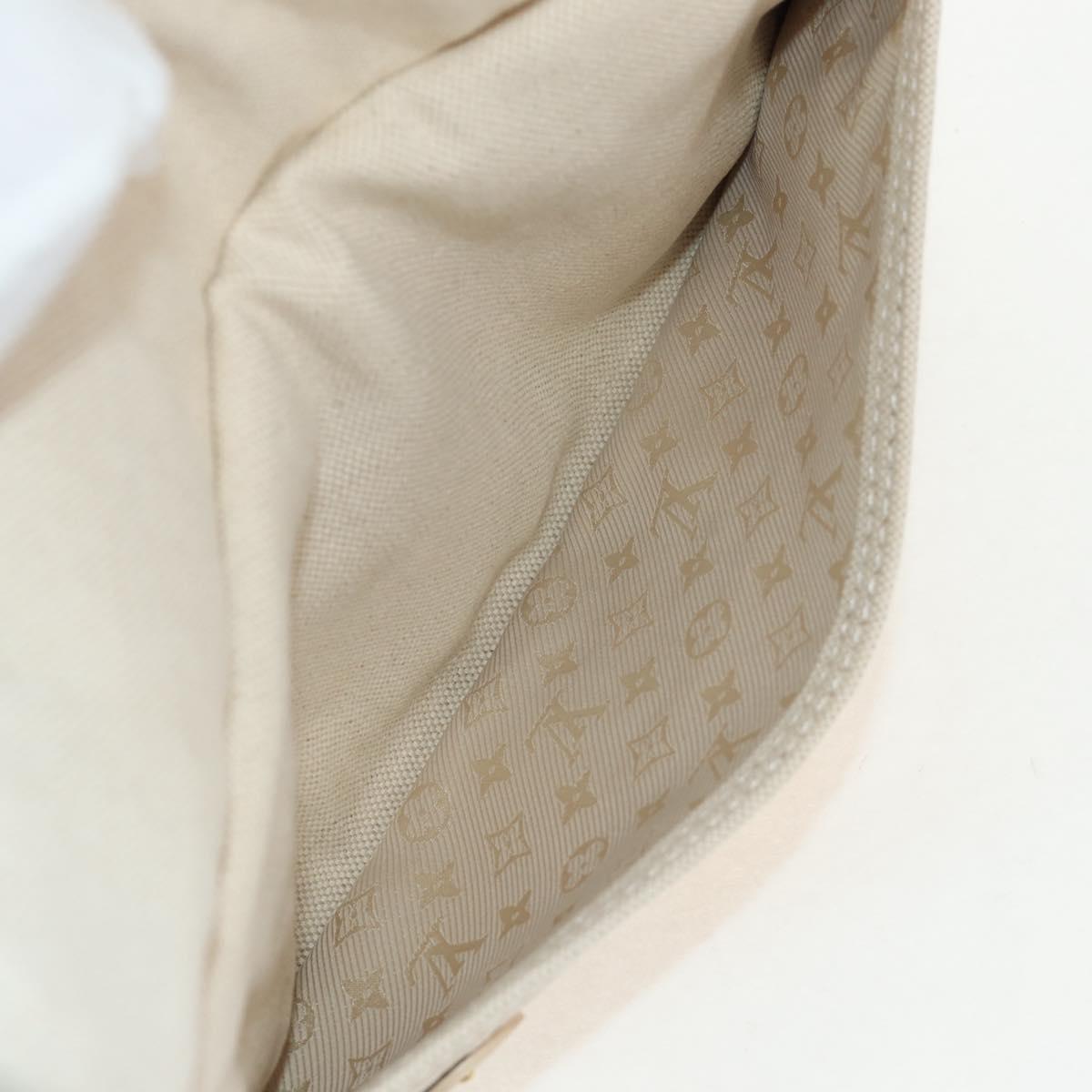 LOUIS VUITTON Tinkerbell Polka Dots Panama Bag Canvas White M95407 Auth 153639SM