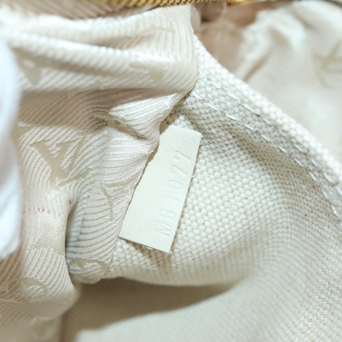 LOUIS VUITTON Tinkerbell Polka Dots Panama Bag Canvas White M95407 Auth 153639SM