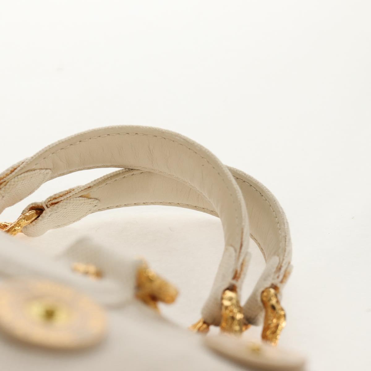 LOUIS VUITTON Tinkerbell Polka Dots Panama Bag Canvas White M95407 Auth 153639SM