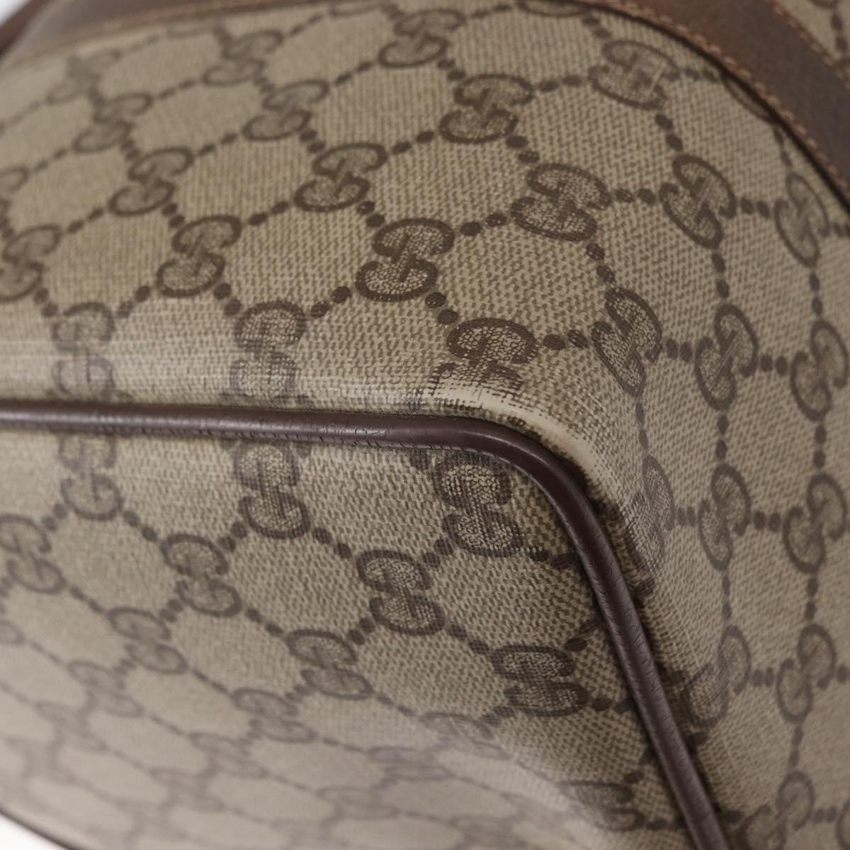 GUCCI GG Supreme Web Sherry Line Hand Bag PVC Beige Gold 40 02 007 Auth 153640