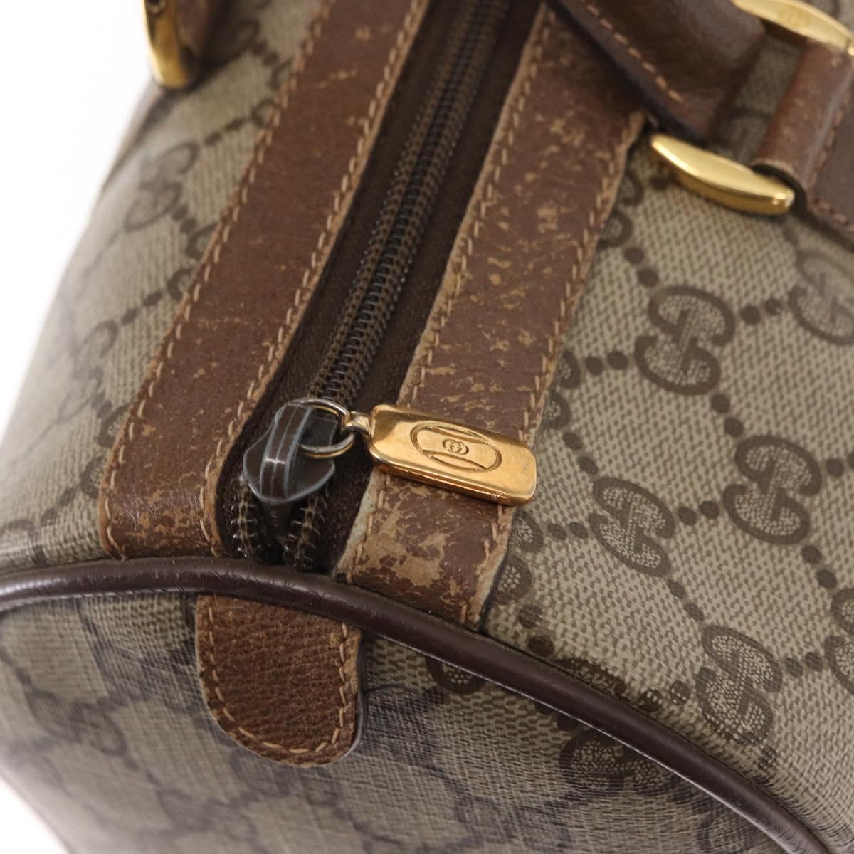 GUCCI GG Supreme Web Sherry Line Hand Bag PVC Beige Gold 40 02 007 Auth 153640