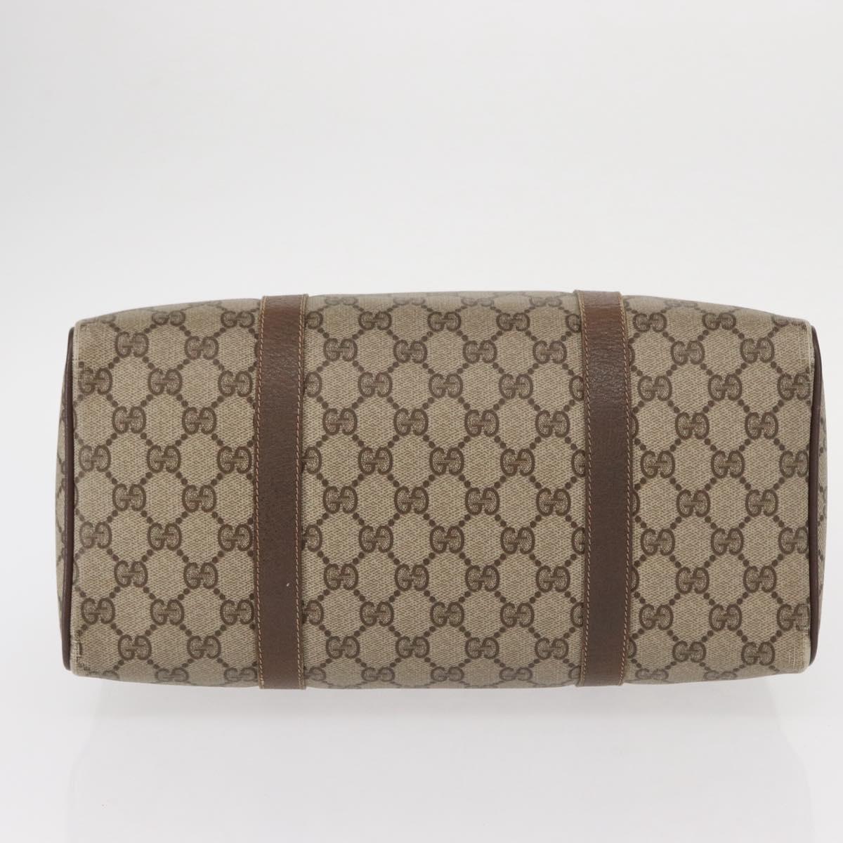 GUCCI GG Supreme Web Sherry Line Hand Bag PVC Beige Gold 40 02 007 Auth 153640