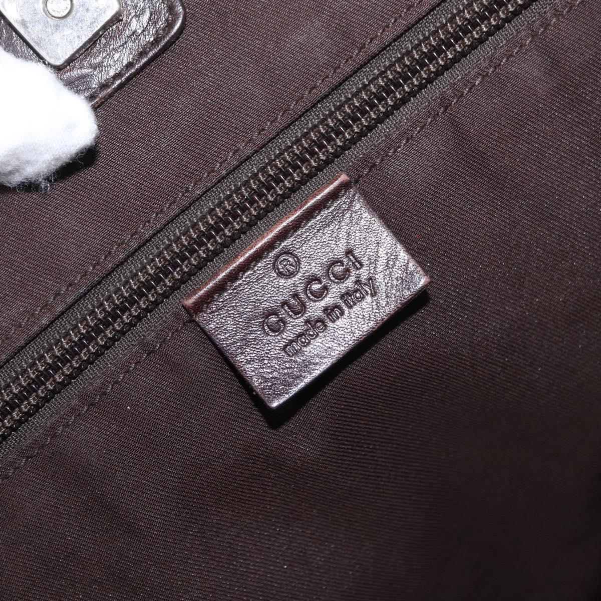 GUCCI GG Canvas Tote Bag Beige Silver 153238 Auth 153642