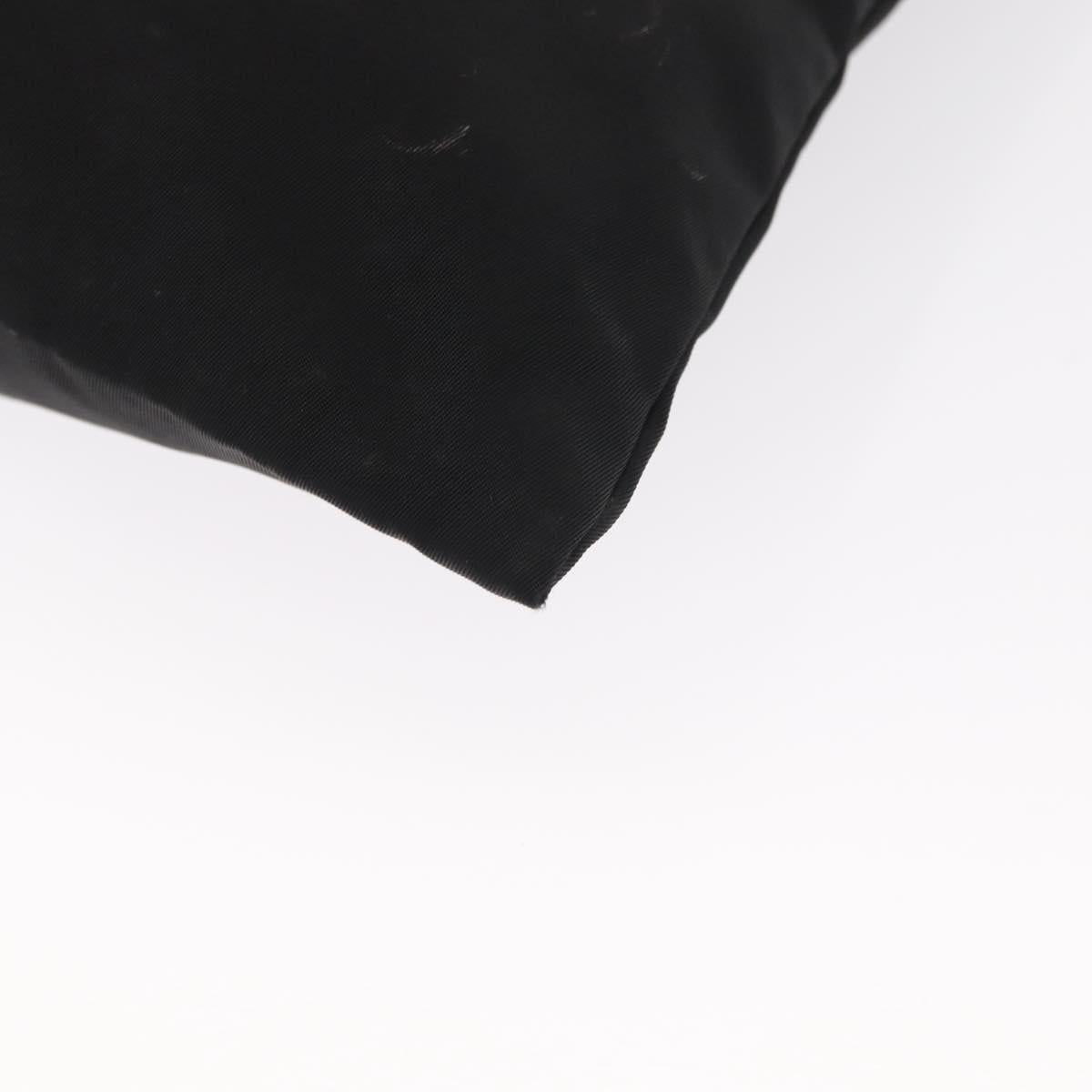 PRADA Shoulder Bag Nylon Black Silver Auth 153649
