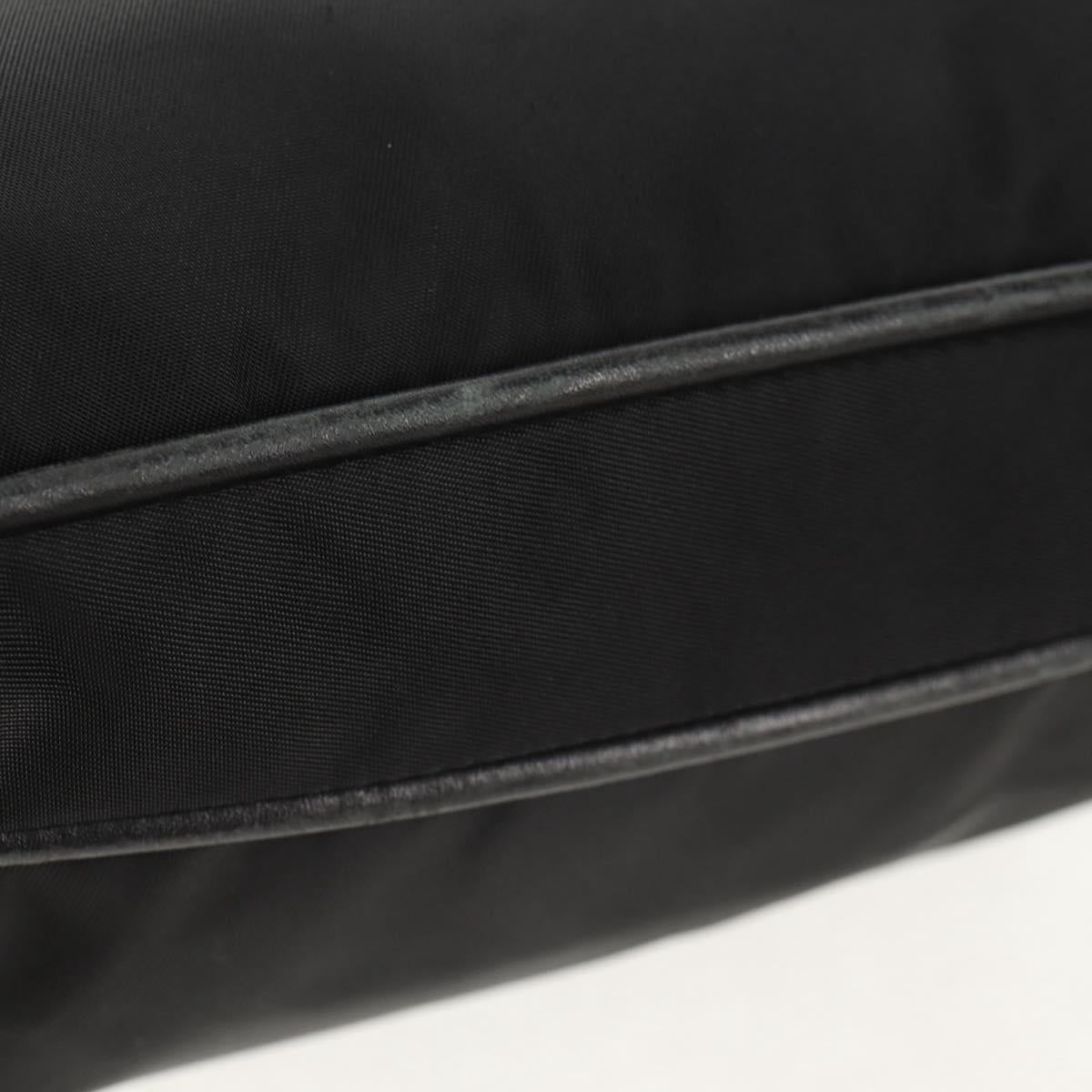 PRADA Shoulder Bag Nylon Black Silver Auth 153653V