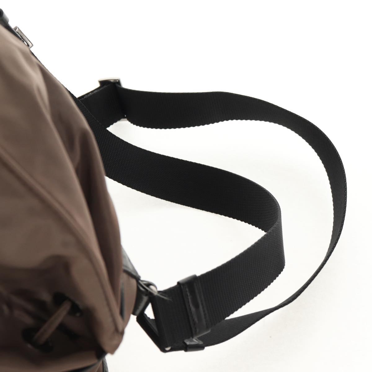 PRADA Backpack Nylon Gray Silver Auth 153654V