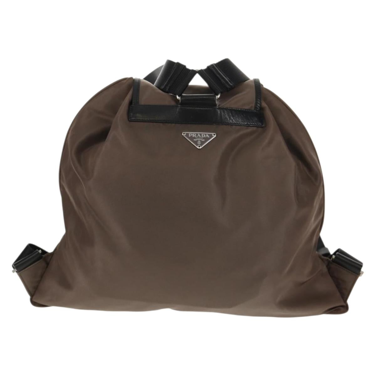PRADA Backpack Nylon Gray Silver Auth 153654V