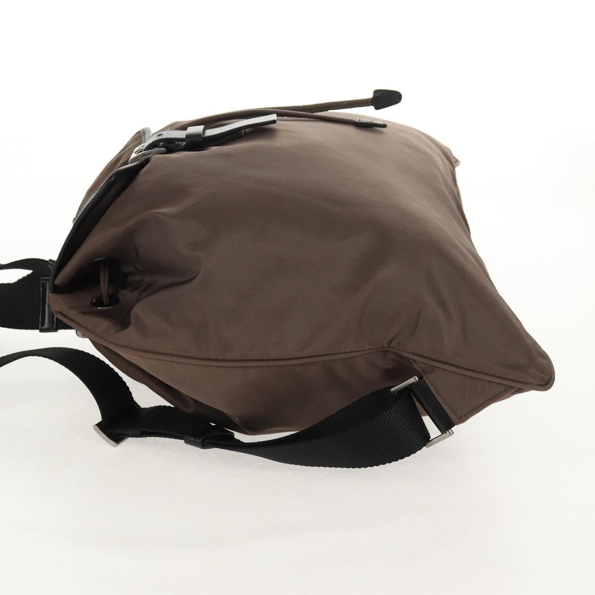 PRADA Backpack Nylon Gray Silver Auth 153654V