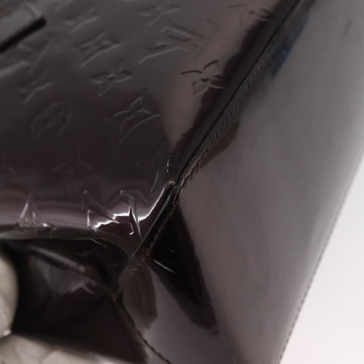 LOUIS VUITTON Monogram Vernis Wilshire PM Bag Amarante M93641 LV Auth 153655