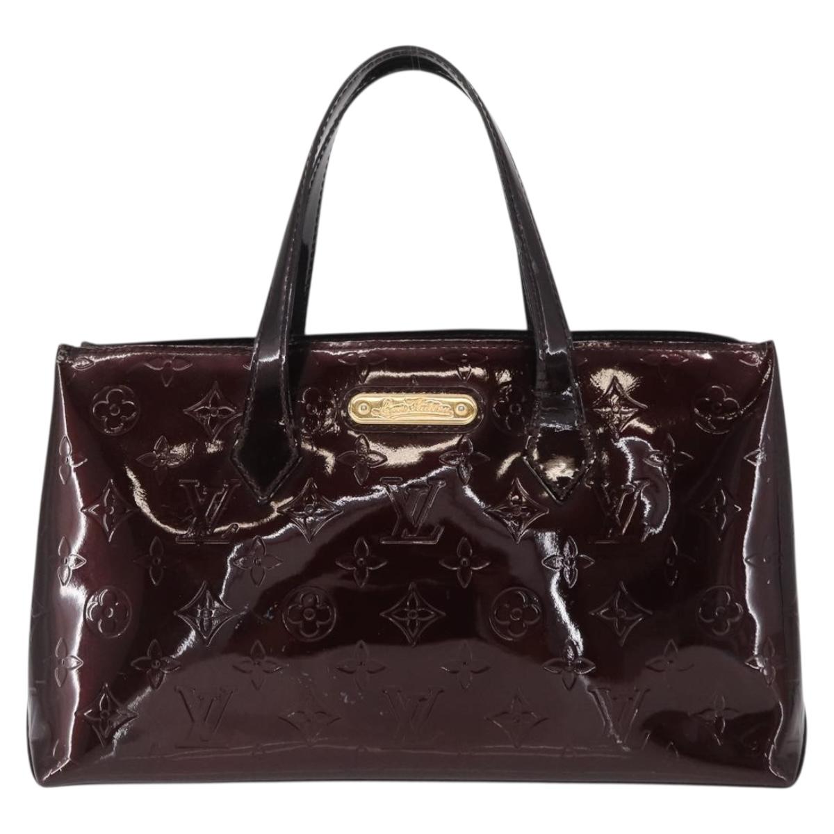 LOUIS VUITTON Monogram Vernis Wilshire PM Bag Amarante M93641 LV Auth 153655