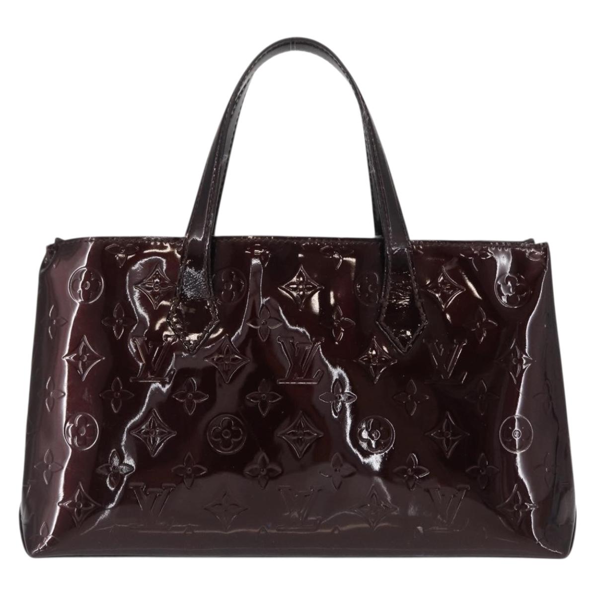 LOUIS VUITTON Monogram Vernis Wilshire PM Bag Amarante M93641 LV Auth 153655