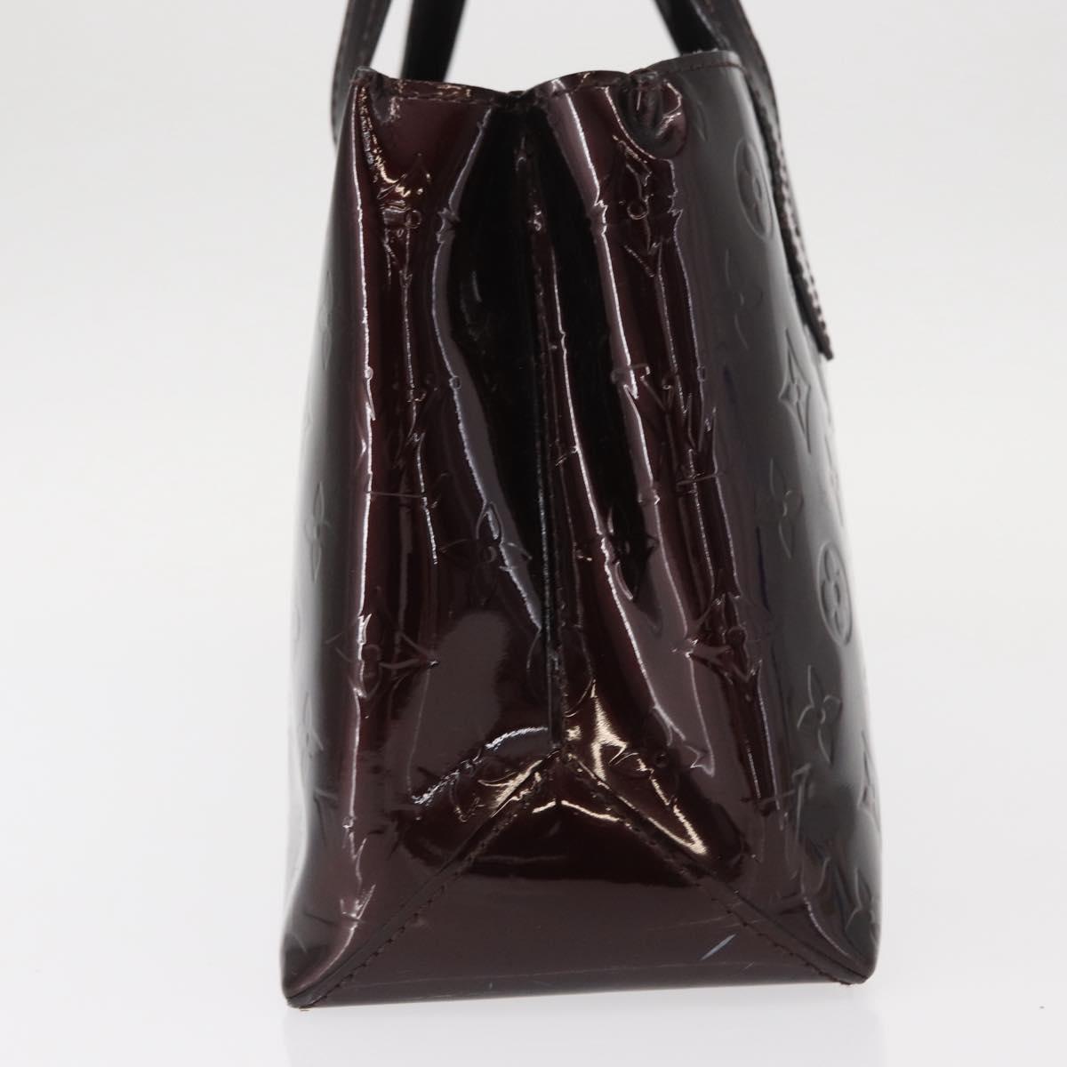 LOUIS VUITTON Monogram Vernis Wilshire PM Bag Amarante M93641 LV Auth 153655