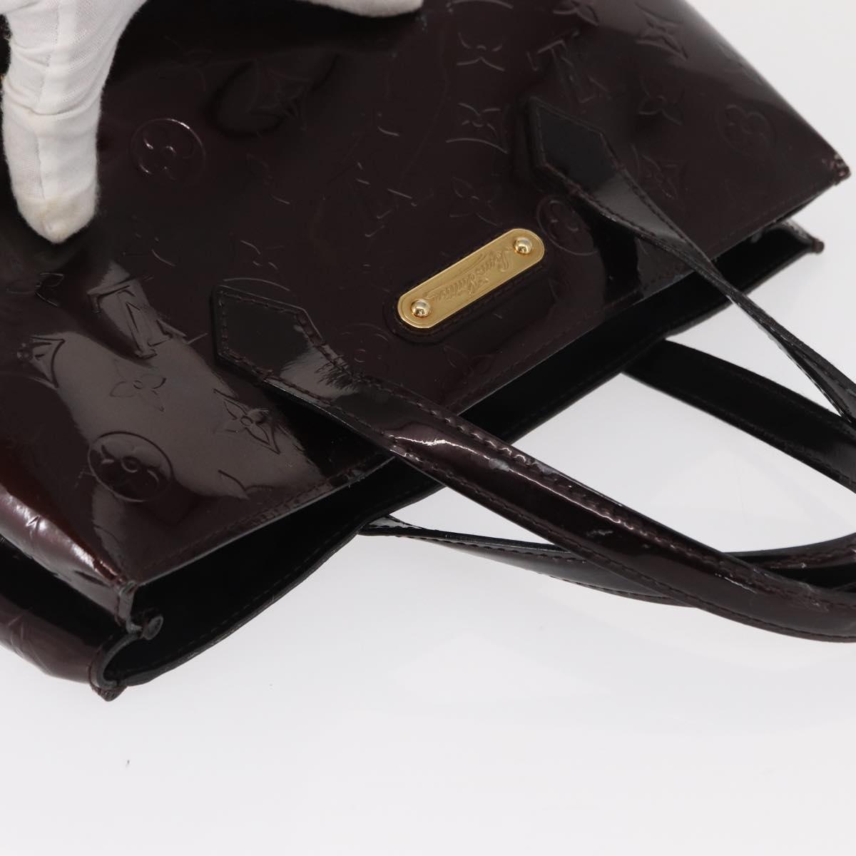 LOUIS VUITTON Monogram Vernis Wilshire PM Bag Amarante M93641 LV Auth 153655