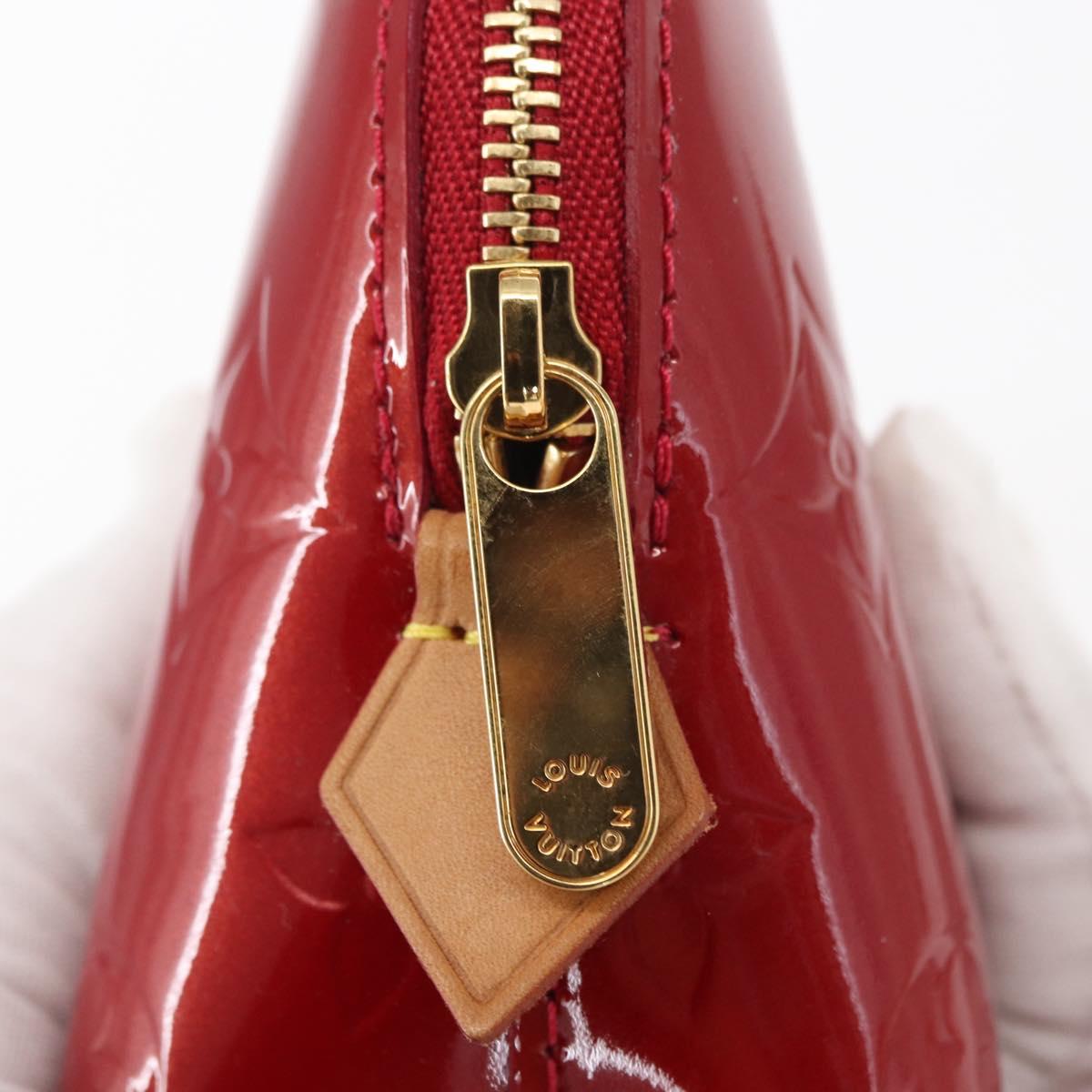 LOUIS VUITTON Monogram Vernis Pochette Pouch Rose Indian M90009 LV Auth 153657V