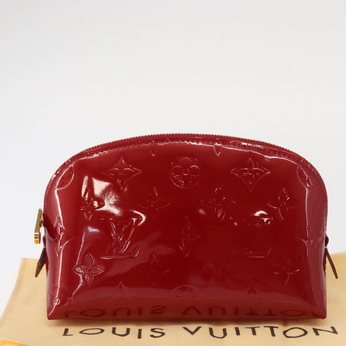 LOUIS VUITTON Monogram Vernis Pochette Pouch Rose Indian M90009 LV Auth 153657V
