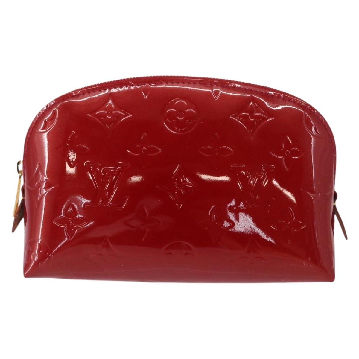 LOUIS VUITTON Monogram Vernis Pochette Pouch Rose Indian M90009 LV Auth 153657V