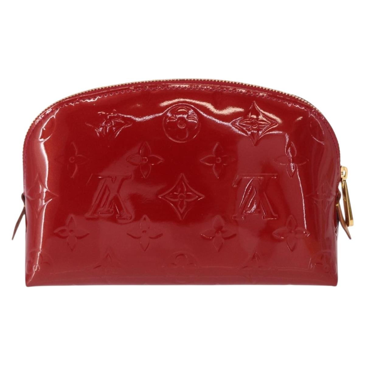 LOUIS VUITTON Monogram Vernis Pochette Pouch Rose Indian M90009 LV Auth 153657V