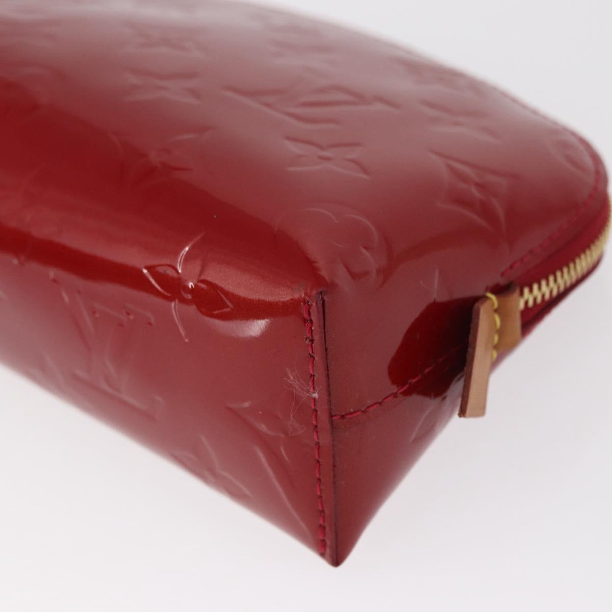 LOUIS VUITTON Monogram Vernis Pochette Pouch Rose Indian M90009 LV Auth 153657V