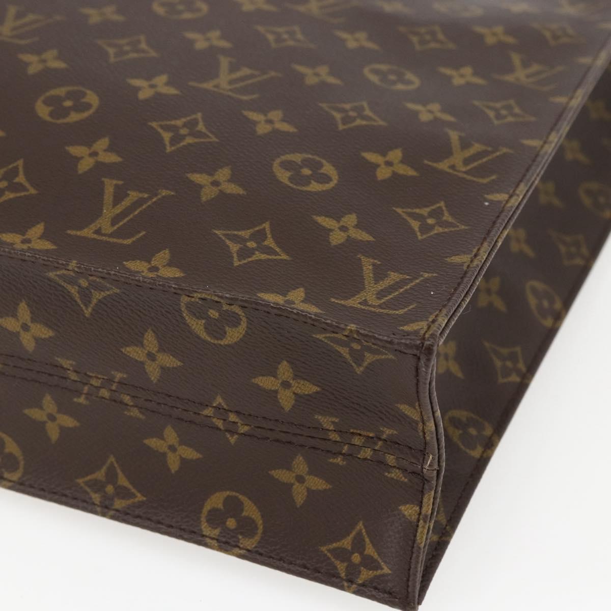 LOUIS VUITTON Monogram Sac Plat Hand Bag M51140 LV Auth 153660V