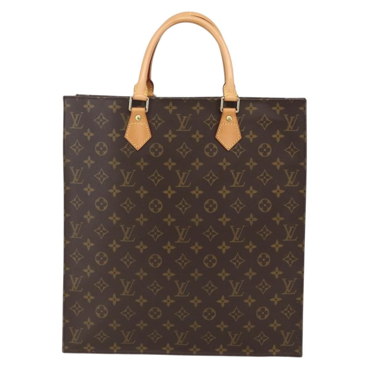 LOUIS VUITTON Monogram Sac Plat Hand Bag M51140 LV Auth 153660V
