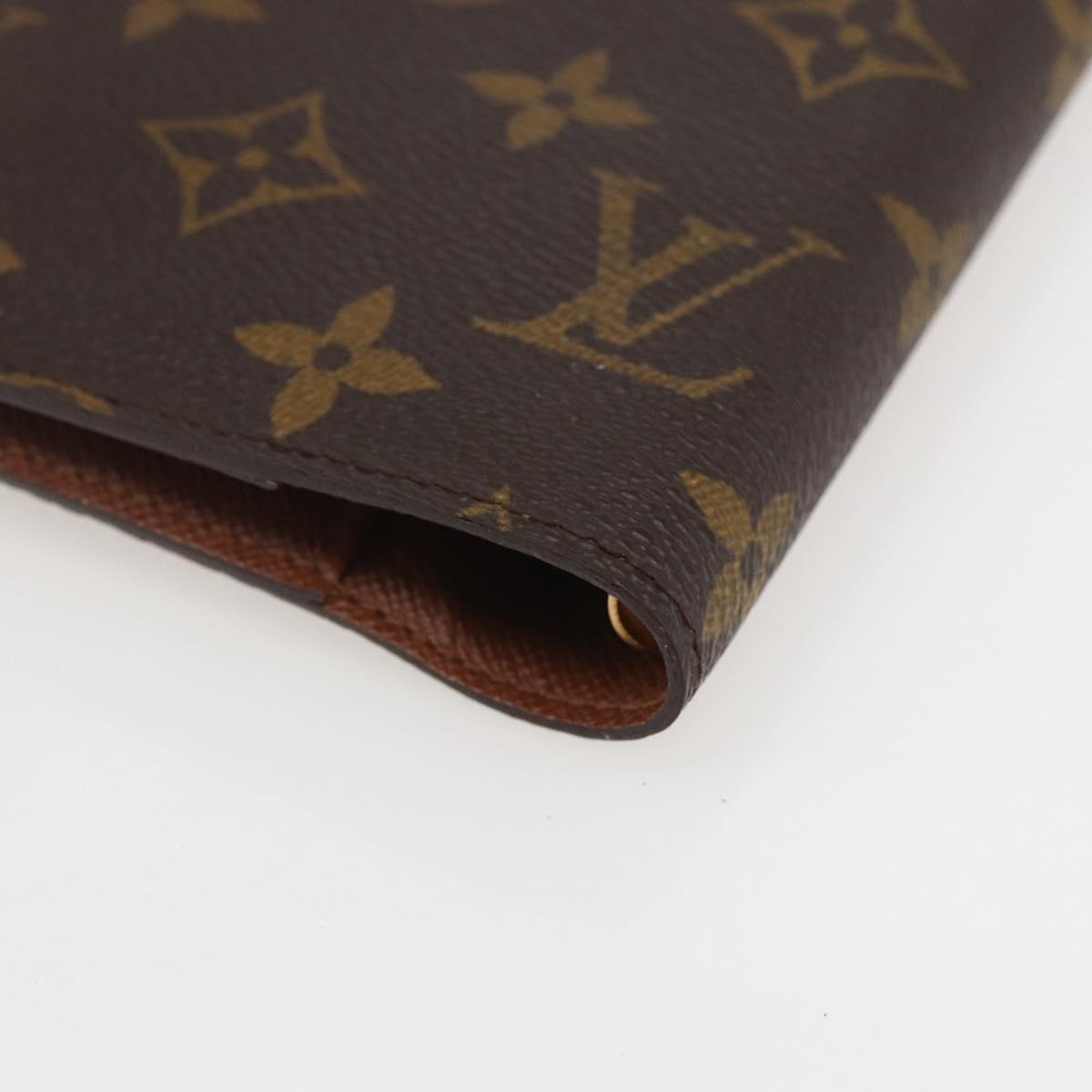 LOUIS VUITTON Monogram Agenda PM Day Planner Cover R20005 LV Auth 153663