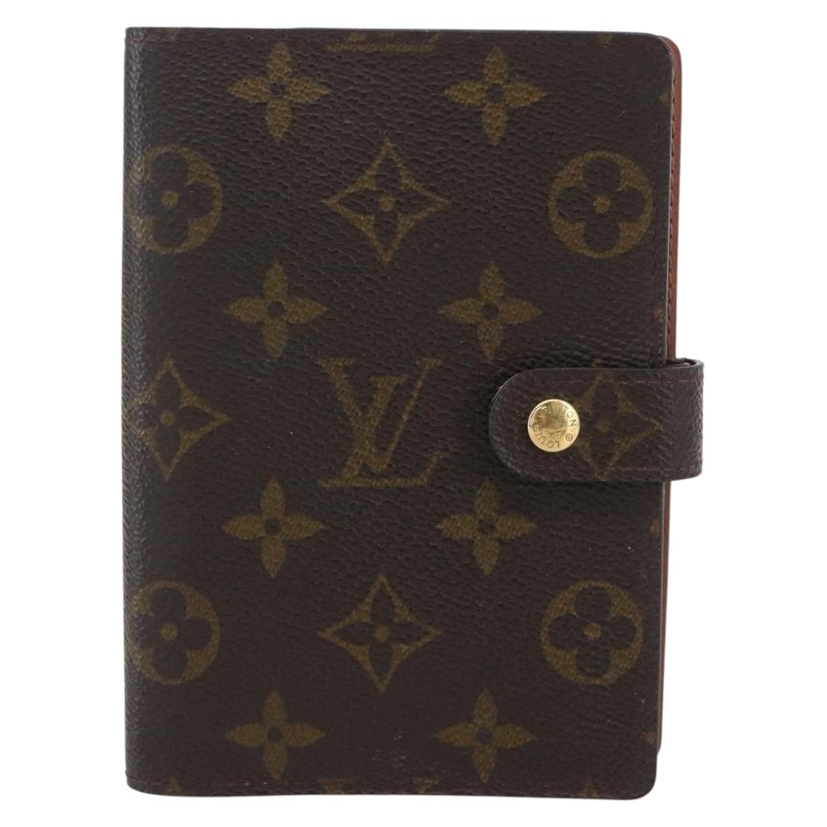 LOUIS VUITTON Monogram Agenda PM Day Planner Cover R20005 LV Auth 153666